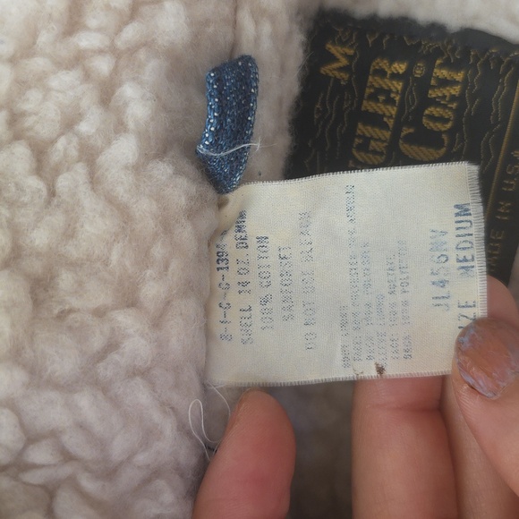 Wrangler Blue Denim Jacket with Cream Lining - Picture 7 of 7